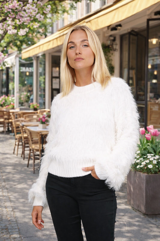 Elegant och mjuk tröja - Vit - OneSize