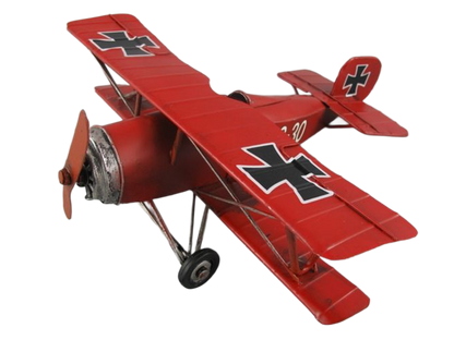 Flygplan Robert - 25 cm - Plåt - Röd