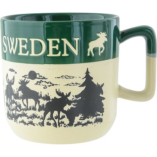 Grønt Keramikkrus Sverige - Souvenir- Keramik