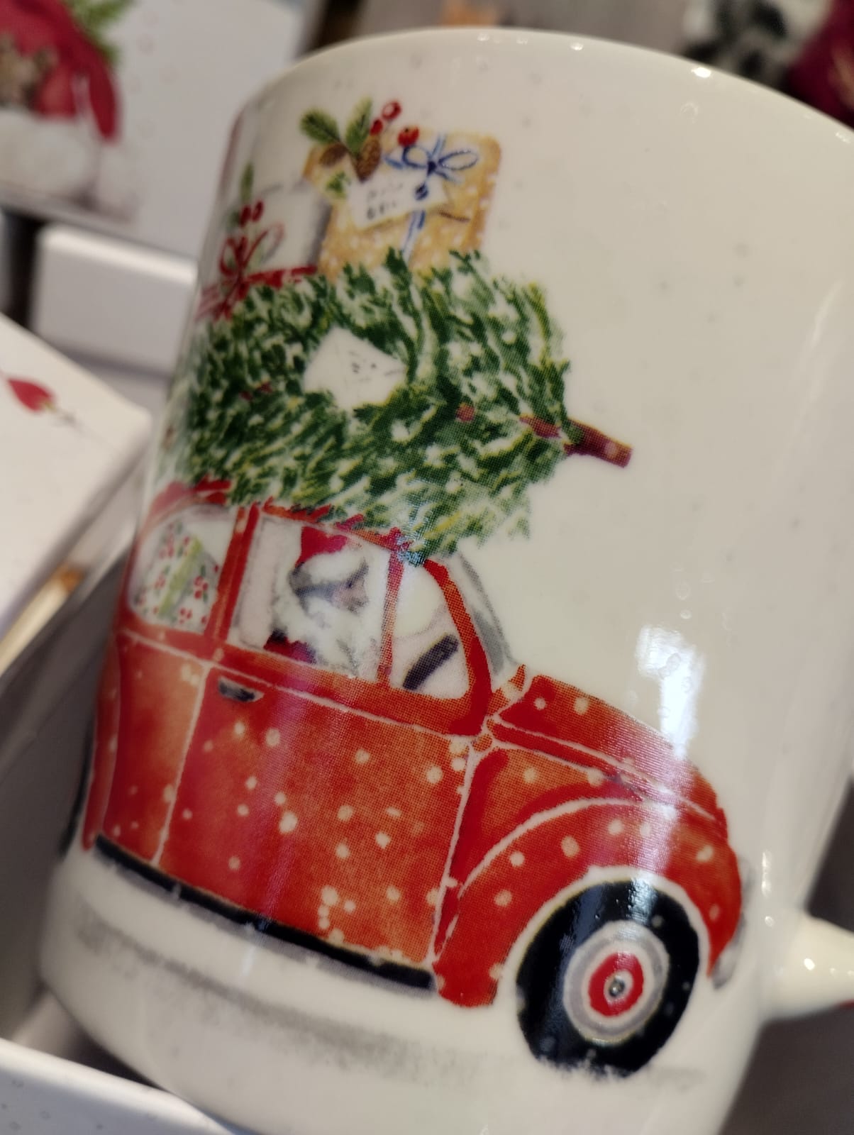 Mugg Bil med Julgran - 0,4 l