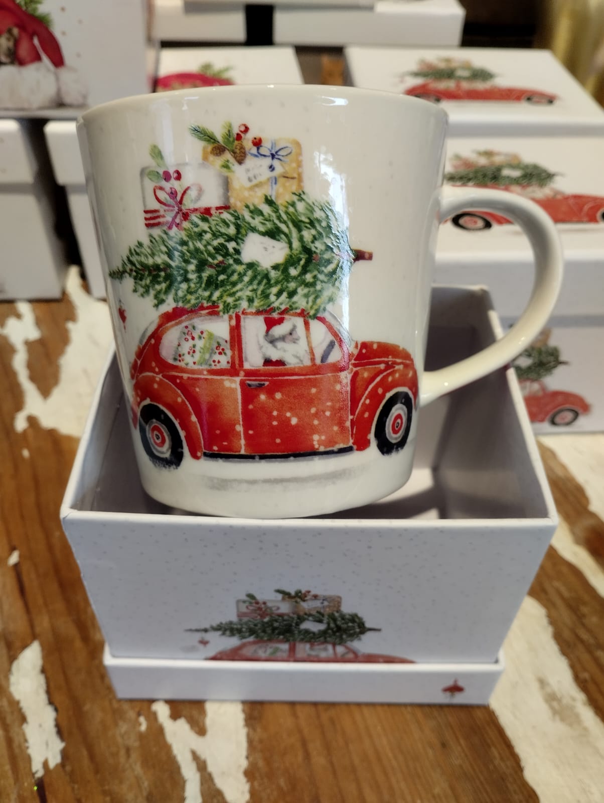 Mugg Bil med Julgran - 0,4 l