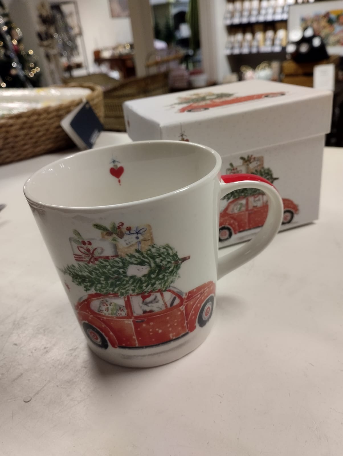 Mugg Bil med Julgran - 0,4 l