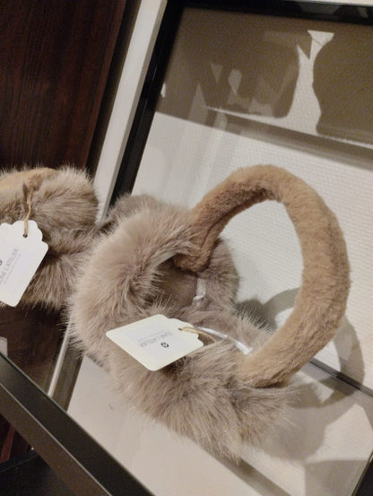 Öronskydd i fuskpäls: Brun