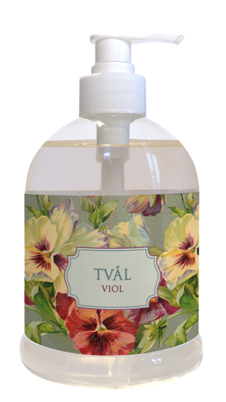 Pumptvål, 500 ml - Viol / Penséer