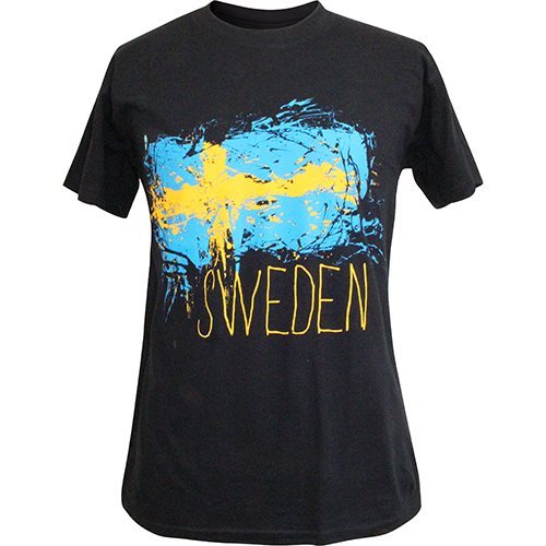 T-shirt svart, Sweden, dam, XS