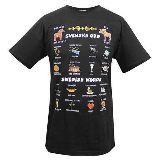 T-shirt svart - Svenska Ord - VUXEN