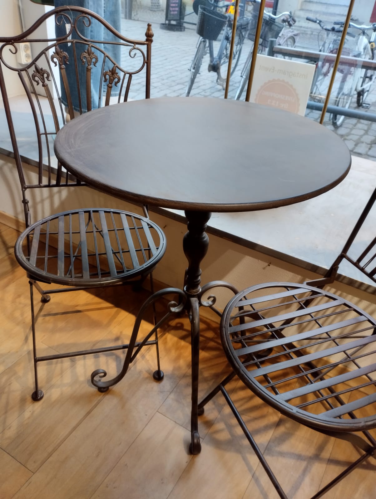 Trädgårdsgrupp - 3 Delar - Rustik Brun - Cafémöbelset