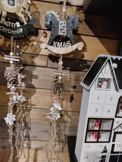 Hängare Gunghäst - Juldekoration - Trä