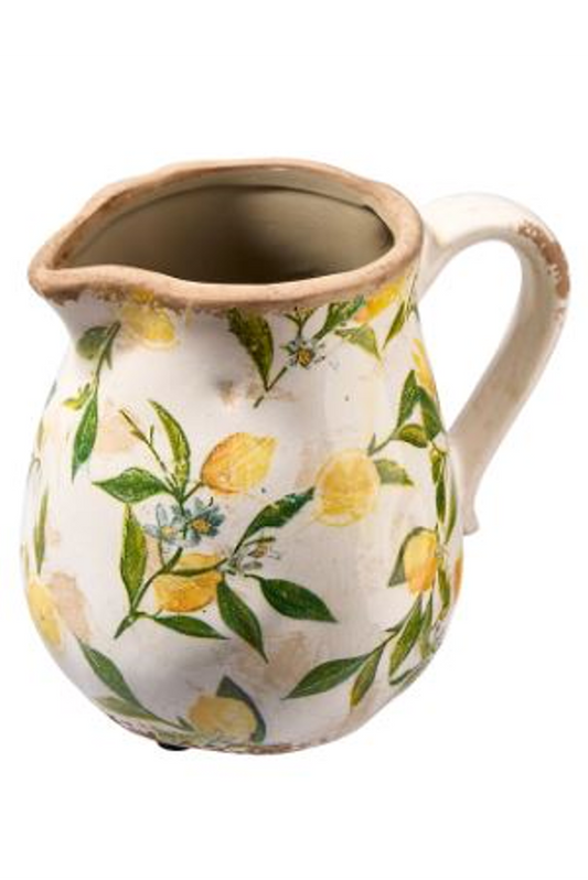 Lemona Vattenkanna - H 16cm - Vit/grön - 1 Liter