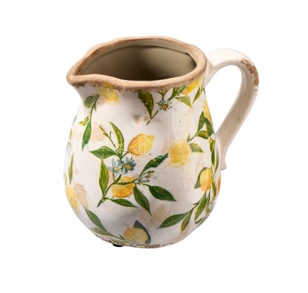 Lemona Vattenkanna - H 16cm - Vit/grön - 1 Liter